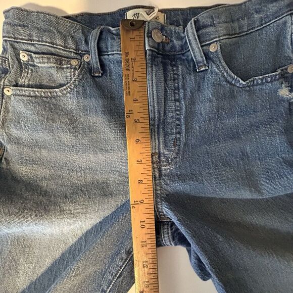 Madewell The Mid Rise Perfect Vintage Jeans 28 in Ainsdale Wash Knee Rip Edition - Picture 11 of 12